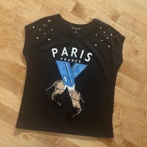 Black Paris Graphic Women's Tee